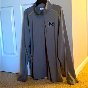 Men’s Columbia University of Michigan half zip